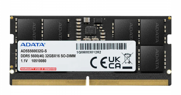 Adata Laptop Memory DDR5 32gb - 5600Mhz (1x32gb)